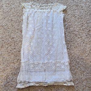 Woman’s lace overlay dress
